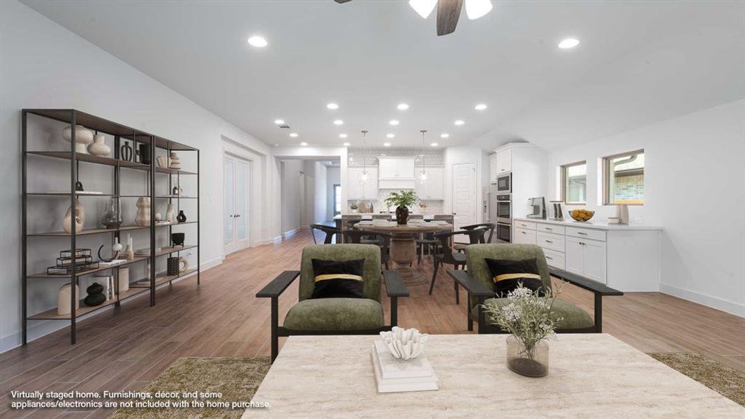 Furnished interior view inside a new home in The Heights At Uptown Celina 50', Celina (Image 13). Furnished interior view inside a new home in The Heights At Uptown Celina 50', Celina (Image 13).