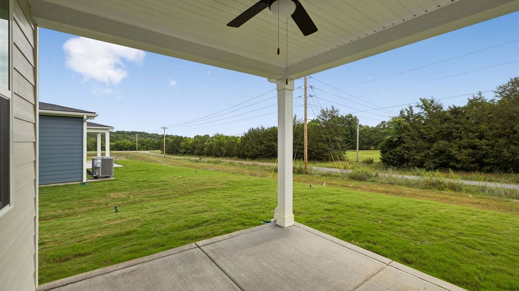 Exterior details and patio area of a home in Reserve at Hickory Ridge, Columbia (Image 4).