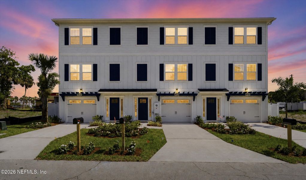Front exterior of a new home in , Jacksonville Beach, FL, highlighting curb appeal (Image 24). Front exterior of a new home in , Jacksonville Beach, FL, highlighting curb appeal (Image 24).