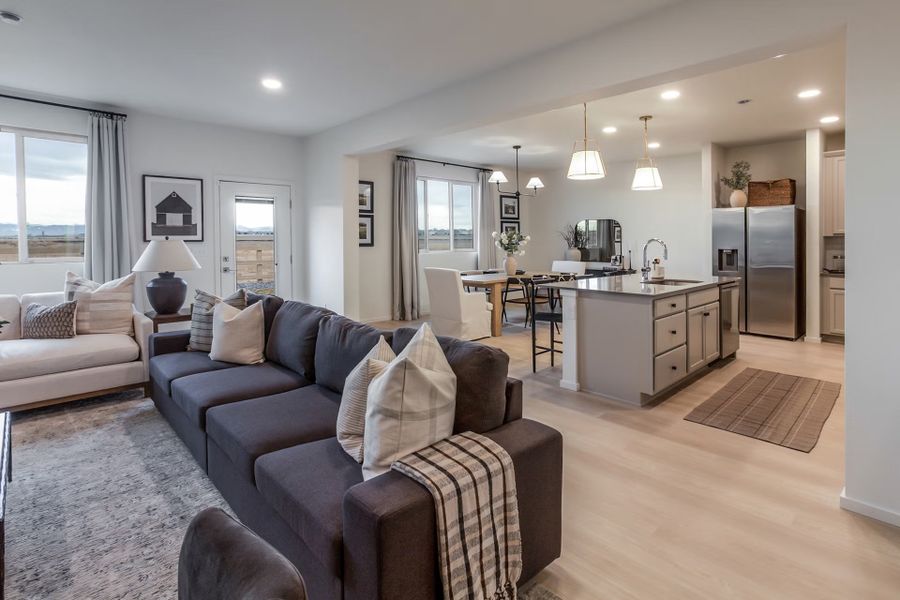 Representative furnished interior of a home built from the Oakley by Hartford Homes in Trailside Story Collection - Single Family Homes, Timnath (Image 36).