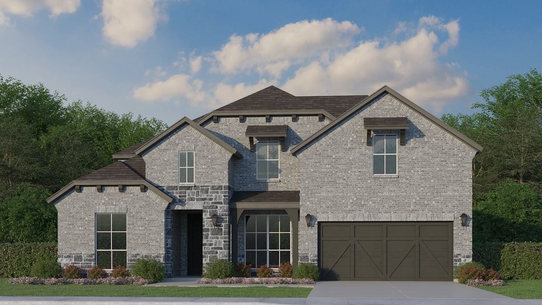 Plan 1691 Elevation B with Stone Plan 1691 Elevation B with Stone