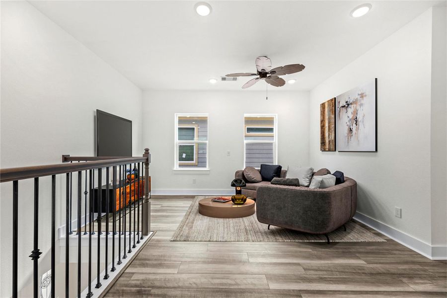 Located on the 2nd level, the bonus room is an ideal mixture of community space and private solitude. *Virtually staged photo* Located on the 2nd level, the bonus room is an ideal mixture of community space and private solitude. *Virtually staged photo*
