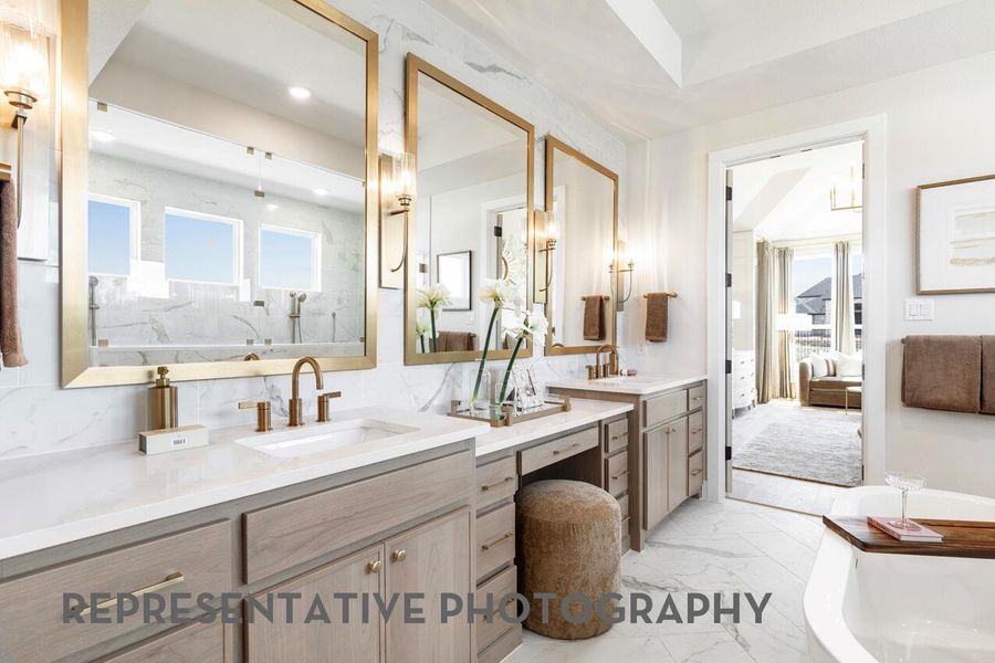 Furnished interior view inside a new home in Parkside On The River, Georgetown (Image 33).