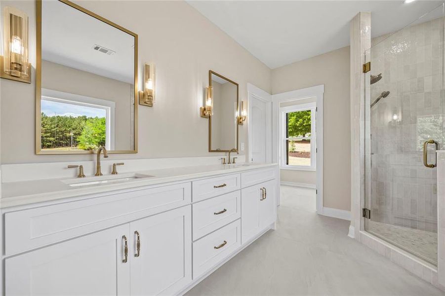 Furnished interior view inside a new home in , Monroe (Image 53).