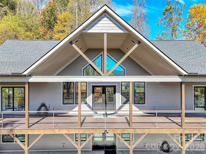 Exterior details and patio area of a home in , Waynesville (Image 28).