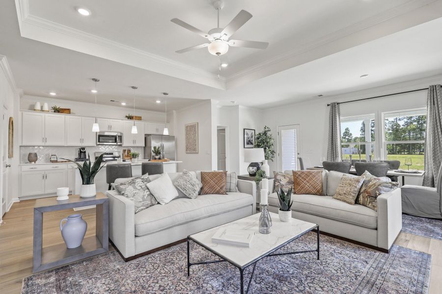 Furnished interior view inside a new home in Fairway Woods at Wyboo, Manning (Image 10). Furnished interior view inside a new home in Fairway Woods at Wyboo, Manning (Image 10).