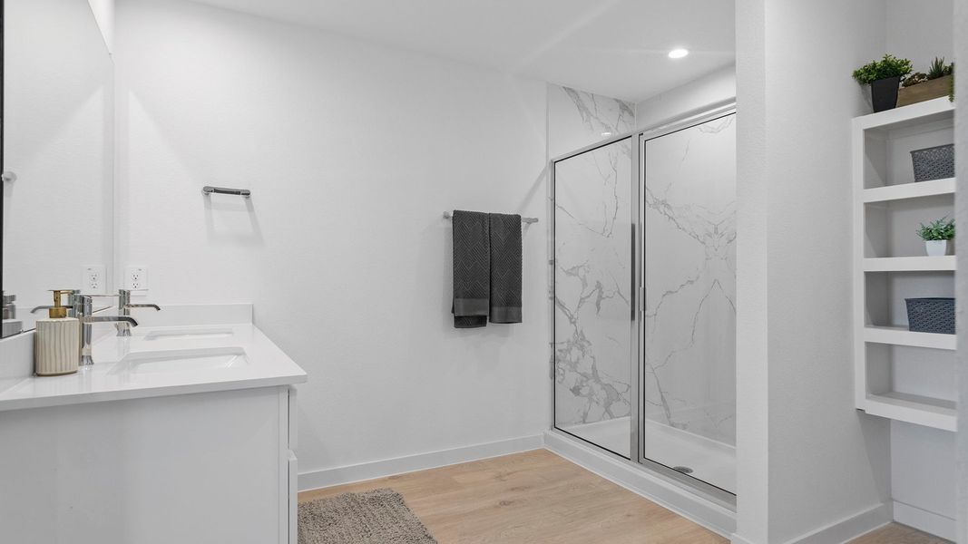 Furnished interior view inside a new home in Tamarron, Fulshear (Image 17).