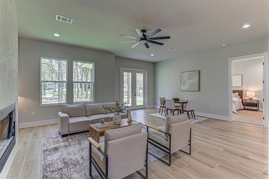 Plenty of Natural Light in Living area.