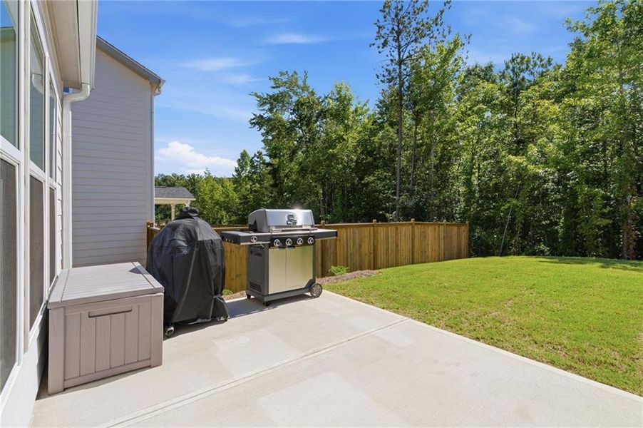 Exterior details and patio area of a home in , Flowery Branch (Image 25).