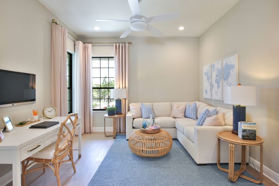 Furnished interior view inside a new home in Boca Royale Golf & Country Club at Wellen Park, Englewood (Image 16).