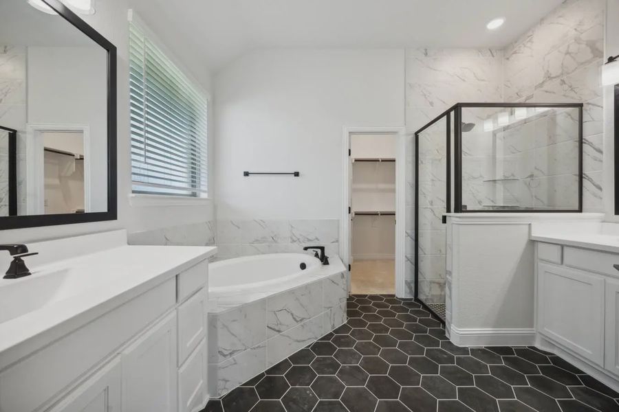 Representative furnished interior of a home built from the Caldwell by Chesmar Homes in Summer Crest, Crowley (Image 6).