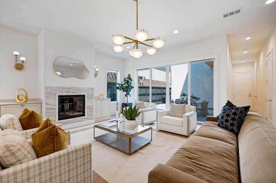 Furnished interior view inside a new home in , Dallas (Image 13).