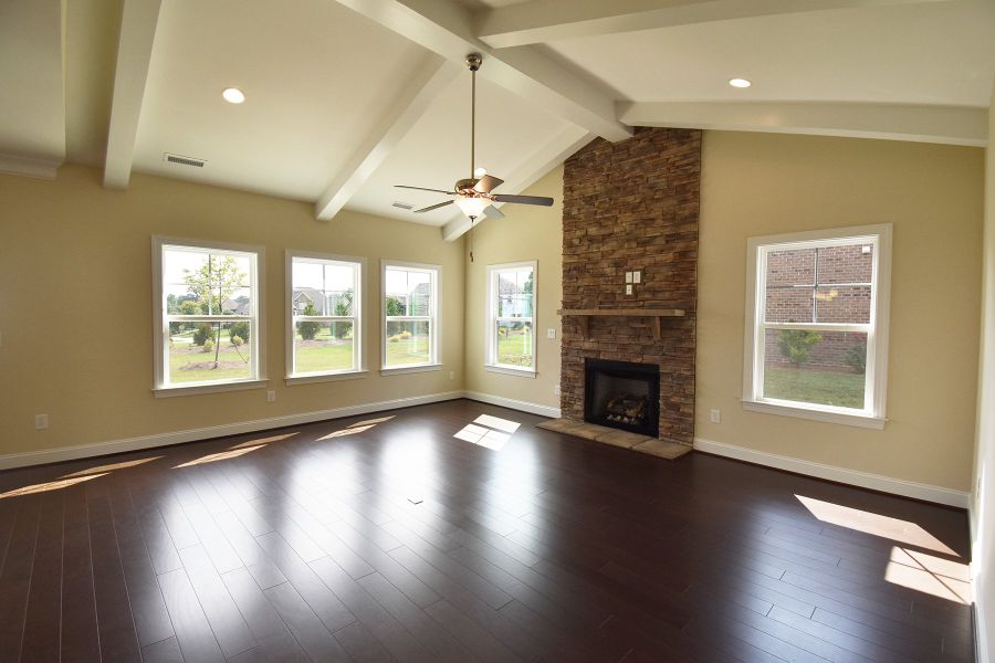 Representative unfurnished interior of a home built from the Cosmopolitan by Keystone Homes NC in Weybridge, Burlington (Image 31).