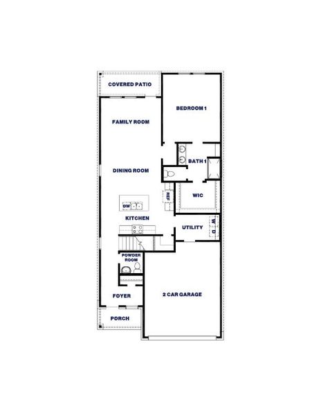 2D floor plan layout of this home in Venetian Pines, Conroe, TX (Image 3).