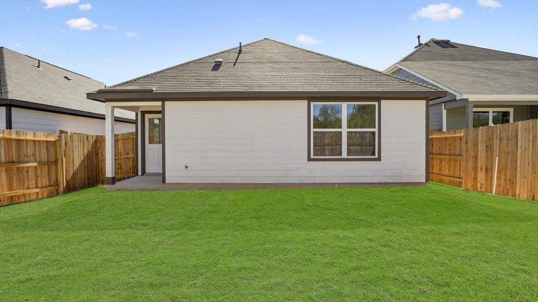 Exterior details and patio area of a home in Timber Creek, San Antonio (Image 2). Exterior details and patio area of a home in Timber Creek, San Antonio (Image 2).