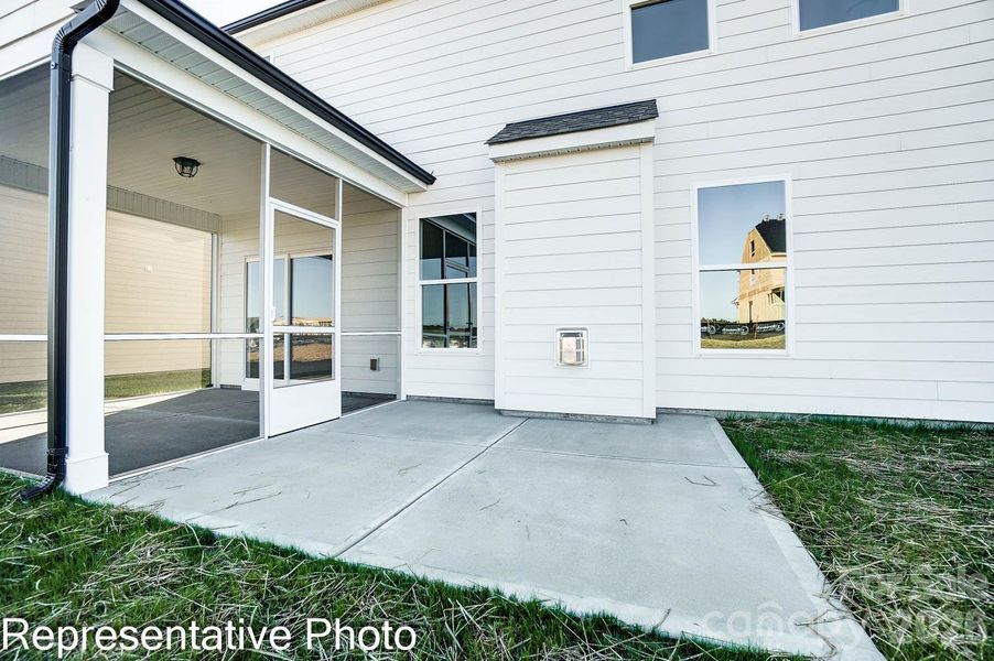 Exterior details and patio area of a home in Enclave at Riverdale, Huntersville (Image 3).