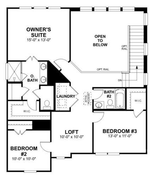 2D floor plan layout of this home in Cascades at Onion Creek, Austin, TX (Image 4). 2D floor plan layout of this home in Cascades at Onion Creek, Austin, TX (Image 4).