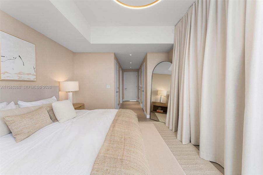 Furnished interior view inside a new home in Five Park, Miami Beach (Image 17).