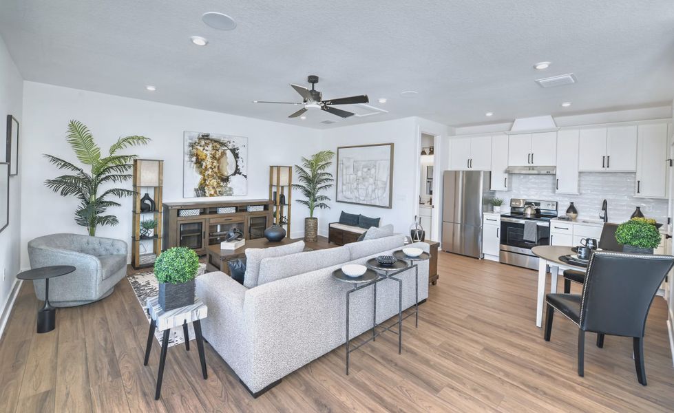 Furnished interior view inside a new home in Laureate Park, Orlando (Image 14). Furnished interior view inside a new home in Laureate Park, Orlando (Image 14).
