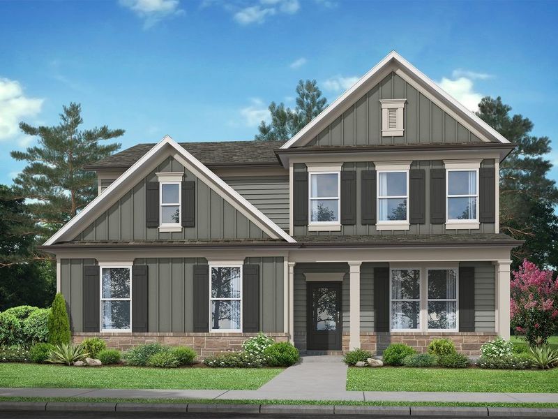 Representative exterior photo of a completed home built from the The Everglade by My Home Communities in Magnolia Ridge, Monroe, GA (Image 6).