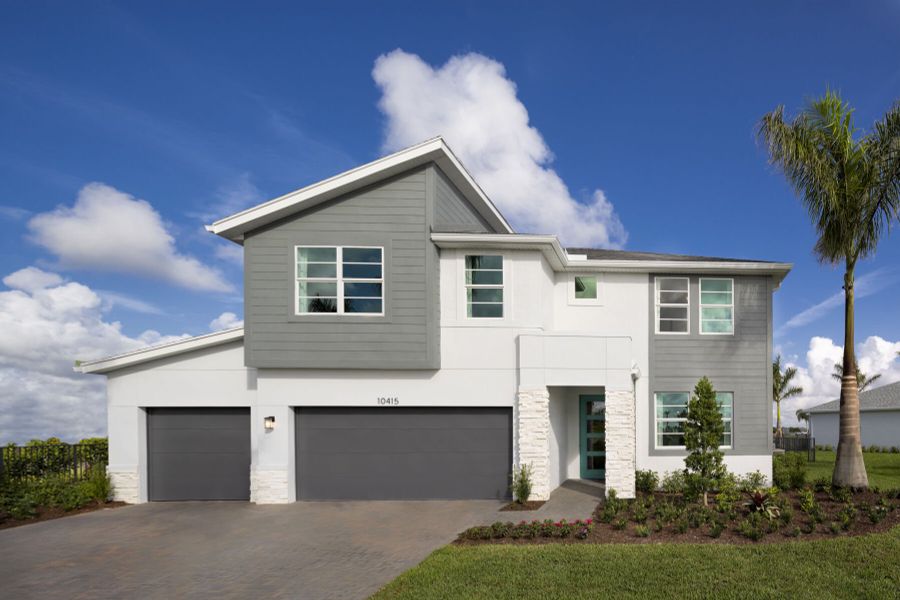 Representative exterior photo of a completed home built from the Mount Rainier by Mattamy Homes in Tradition, Port St. Lucie, FL (Image 18).