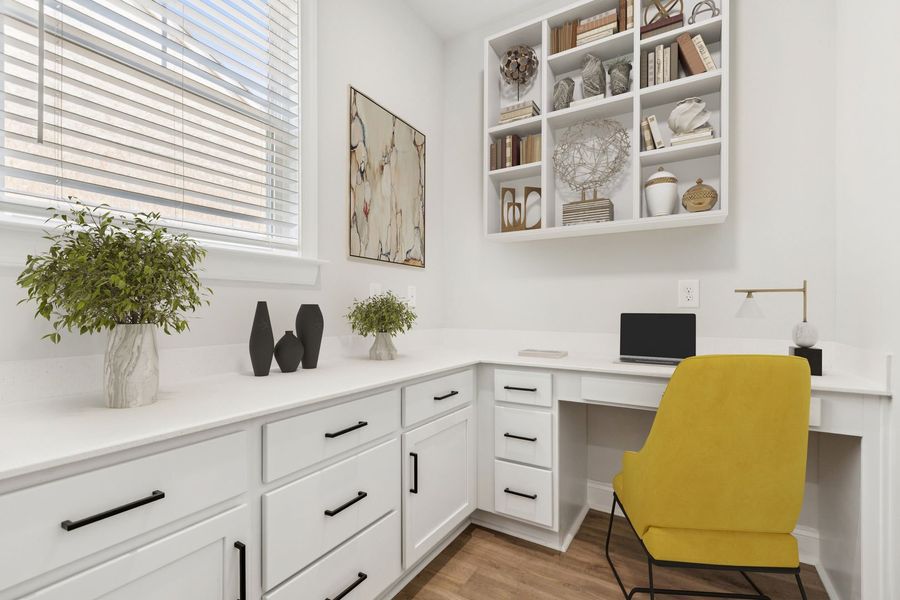 Furnished interior view inside a new home in The Beacon at Old Peachtree Single Family Homes, Lawrenceville (Image 357).