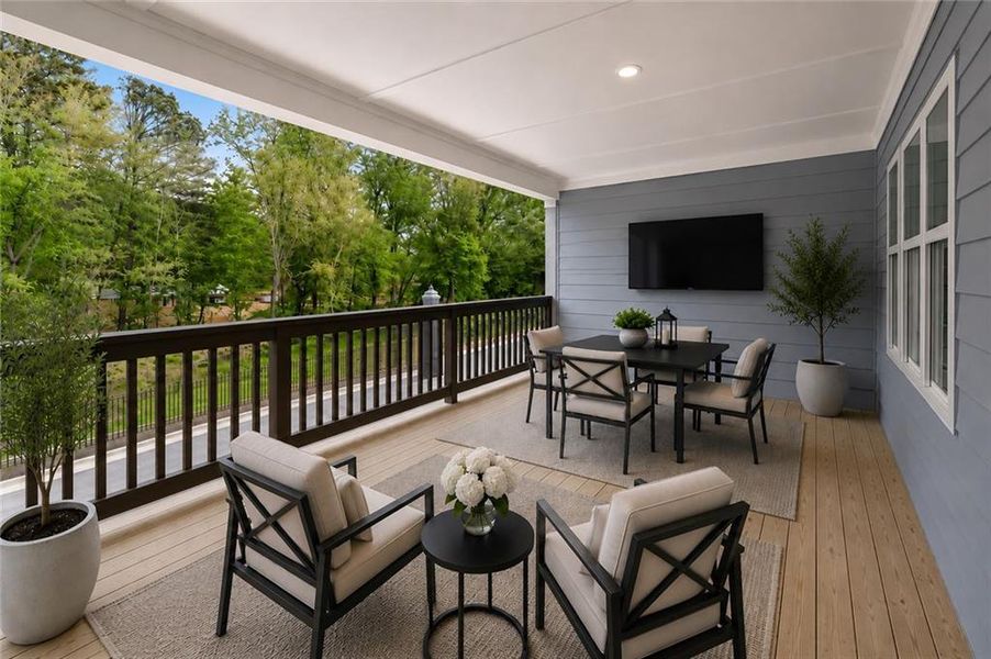 Exterior details and patio area of a home in Townes at South Main, Kennesaw (Image 3). Exterior details and patio area of a home in Townes at South Main, Kennesaw (Image 3).