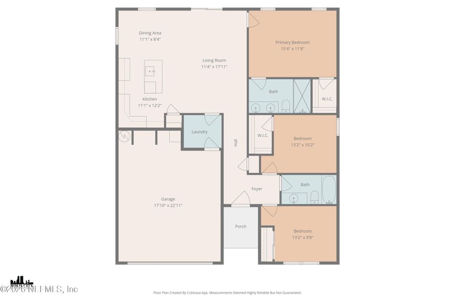 2D floor plan layout of this home in , Jacksonville, FL (Image 5).