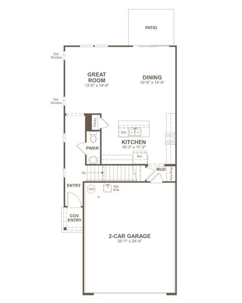 2D floor plan layout of this home in Seasons at Asher's Landing, Jacksonville, FL (Image 4).