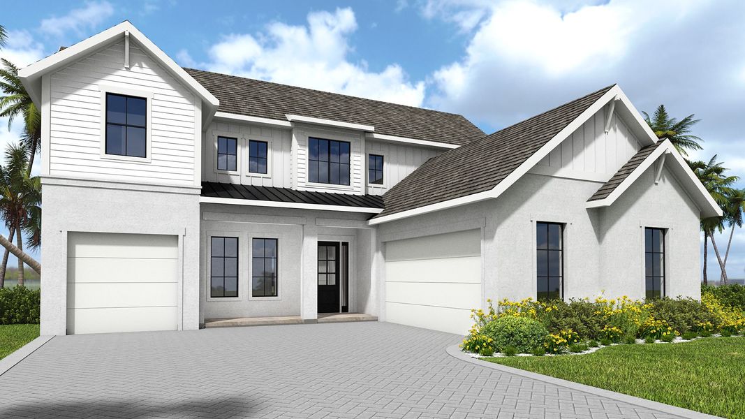 Representative exterior photo of a completed home built from the 3301F by Perry Homes in Glynlea Country Club 60', Port St. Lucie, FL (Image 7).