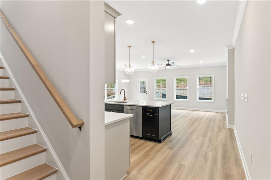 Furnished interior view inside a new home in River Walk Place, Lawrenceville (Image 8).