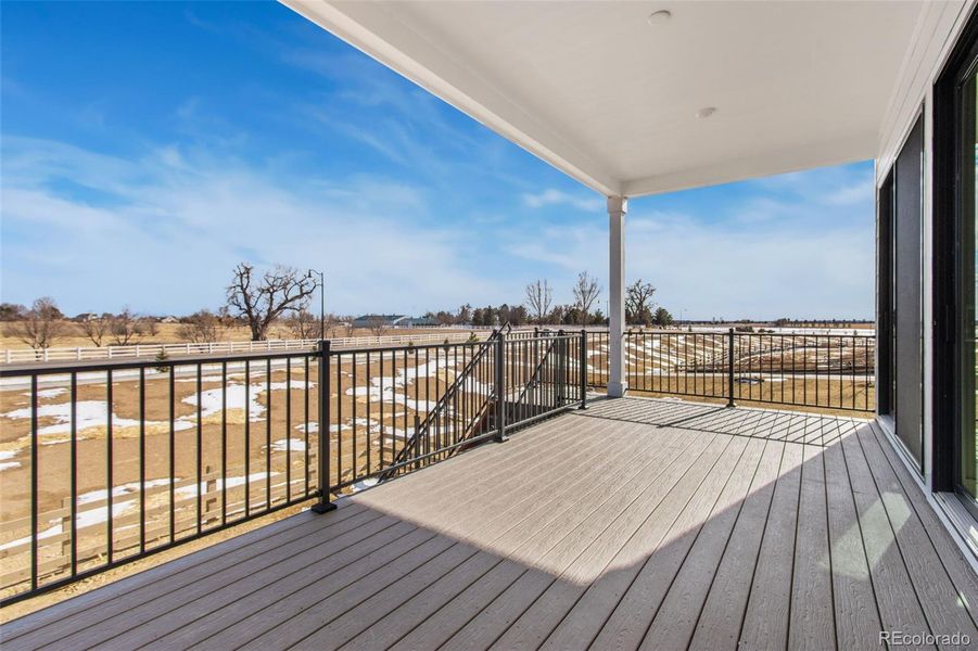 Exterior details and patio area of a home in Kitchel Lake at Serratoga Falls, Timnath (Image 18).