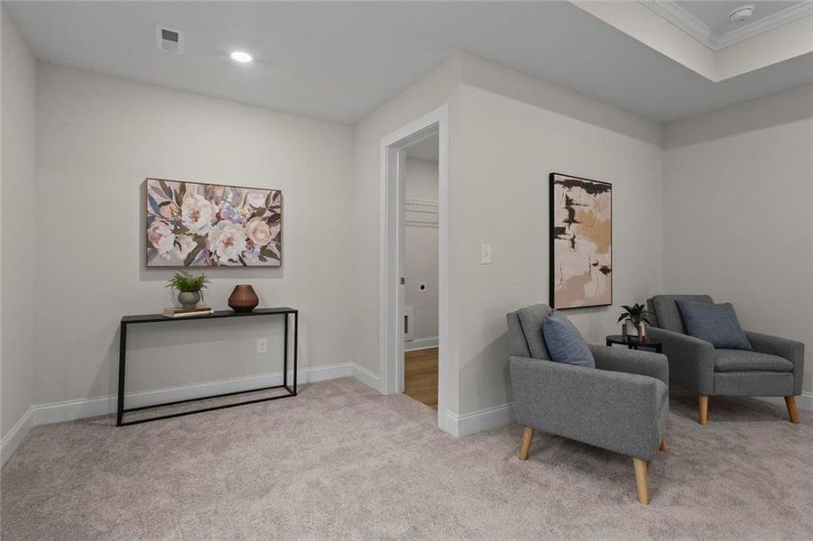 Furnished interior view inside a new home in , Dallas (Image 30).