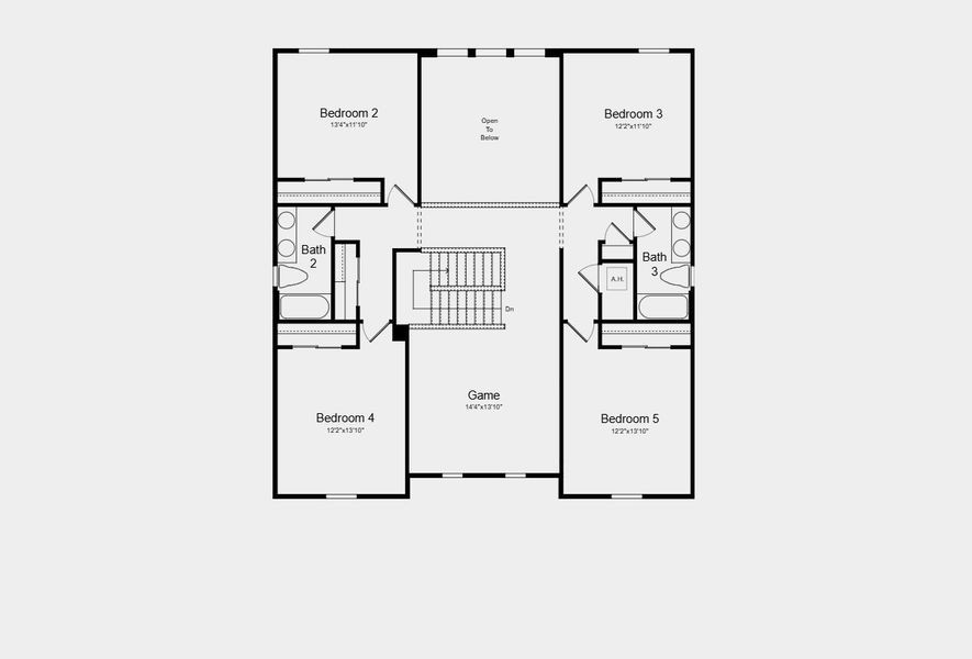 2D floor plan layout for the Tybee by Taylor Morrison in Hillcrest, San Antonio, FL (Image 4).