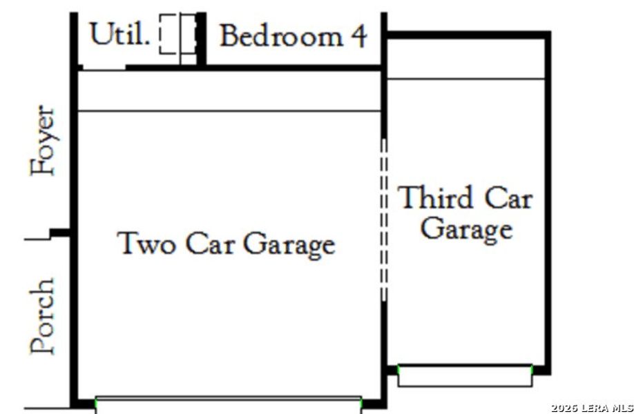 2D floor plan layout of this home in Hickory Ridge, Elmendorf, TX (Image 3).