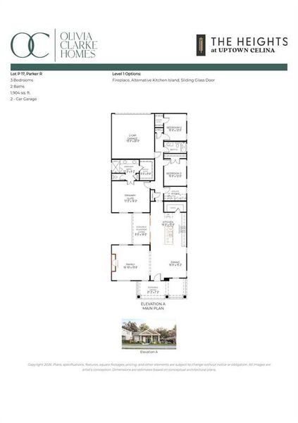 2D floor plan layout of this home in The Heights at Uptown Celina, Celina, TX (Image 3). 2D floor plan layout of this home in The Heights at Uptown Celina, Celina, TX (Image 3).