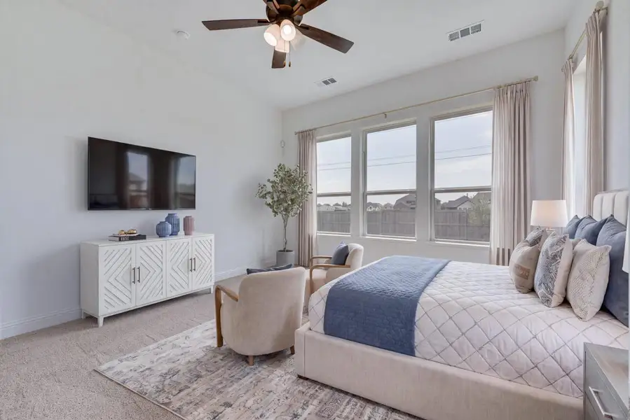 Furnished interior view inside a new home in Dominion of Pleasant Valley, Wylie (Image 16).