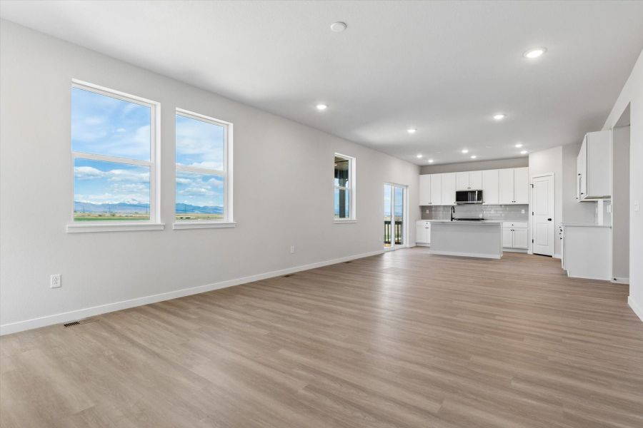A large empty room with white walls.