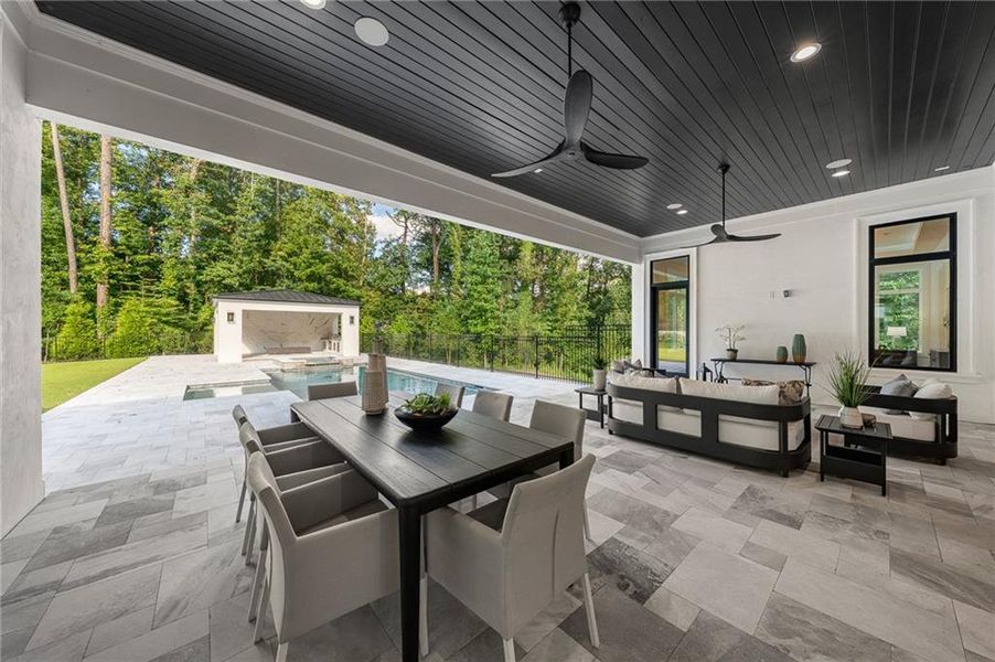 Exterior details and patio area of a home in , Sandy Springs (Image 3).