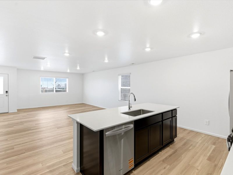 Furnished interior view inside a new home in Skyview at High Point, Aurora (Image 4).