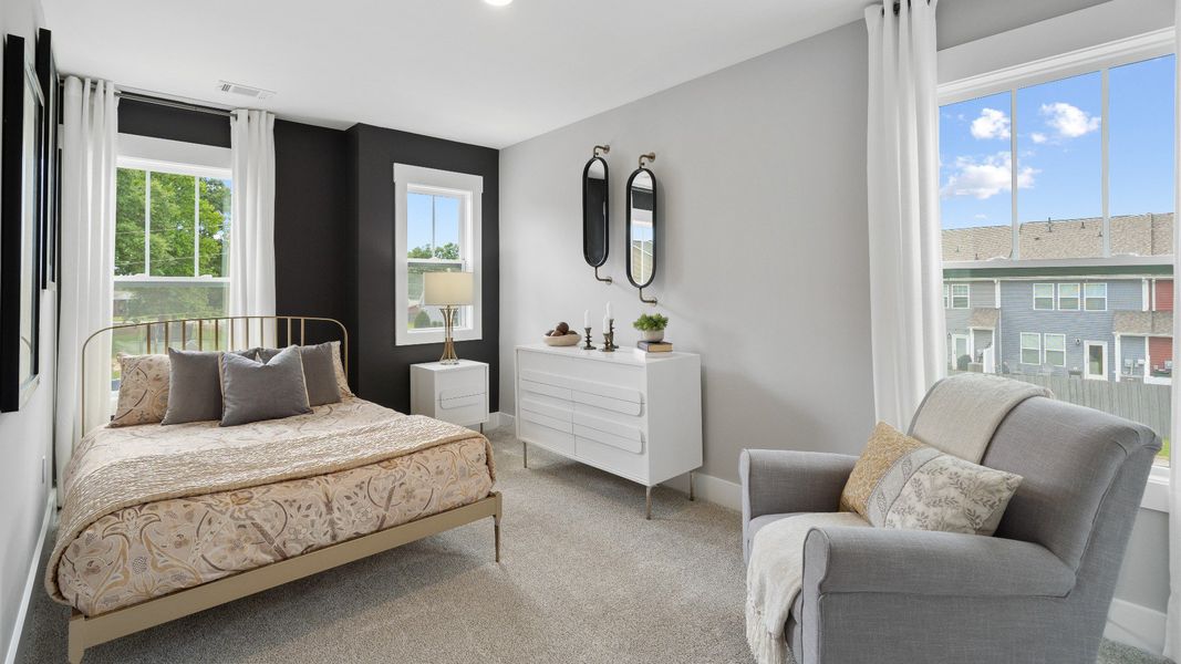Representative furnished interior of a home built from the Corner Litchfield by DRB Homes in Saluda Crossing, Piedmont (Image 29).
