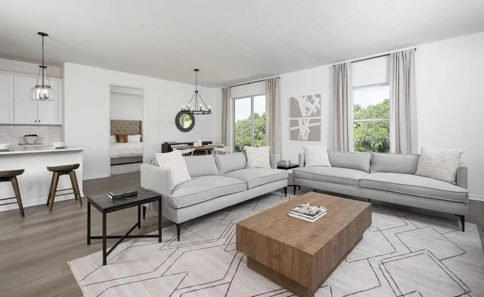 Representative furnished interior of a home built from the Badland II by Ashton Woods in Ardisia Park, New Smyrna Beach (Image 4).