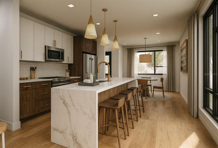 Furnished interior view inside a new home in , St. Petersburg (Image 8).