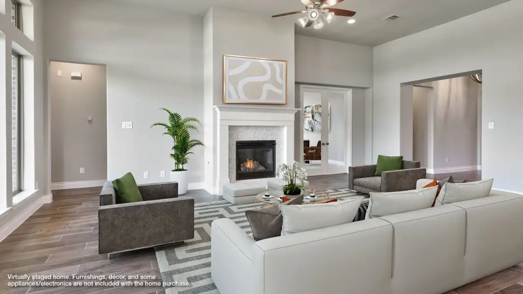 Representative furnished interior of a home built from the 2916W by Perry Homes in Veramendi, New Braunfels (Image 5).