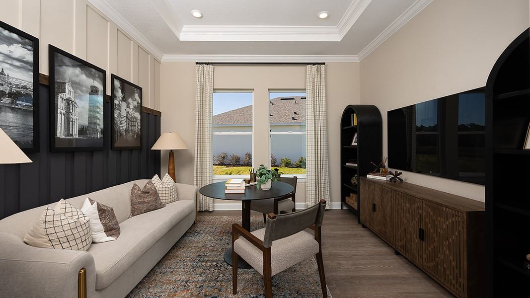 Representative furnished interior of a home built from the Lazio II by Taylor Morrison in Westview Community Group Page, Kissimmee (Image 17).