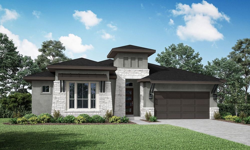 LeMans Floor Plan in Audubon 60's, Magnolia | Sitterle Homes Elevation B LeMans Floor Plan in Audubon 60's, Magnolia | Sitterle Homes Elevation B