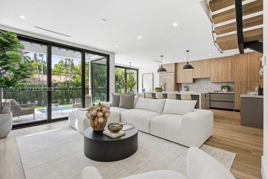 Furnished interior view inside a new home in , Coral Gables (Image 13).