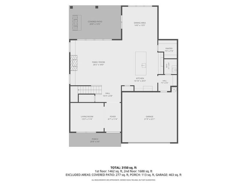 2D floor plan layout of this home in , Buford, GA (Image 3).