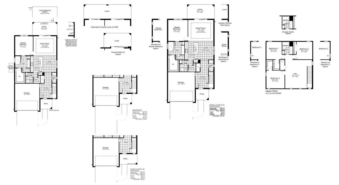 2D floor plan layout of this home in SkySail Real Estate and Homes for Sale in Naples, FL - Neal Communities, Naples, FL (Image 5).