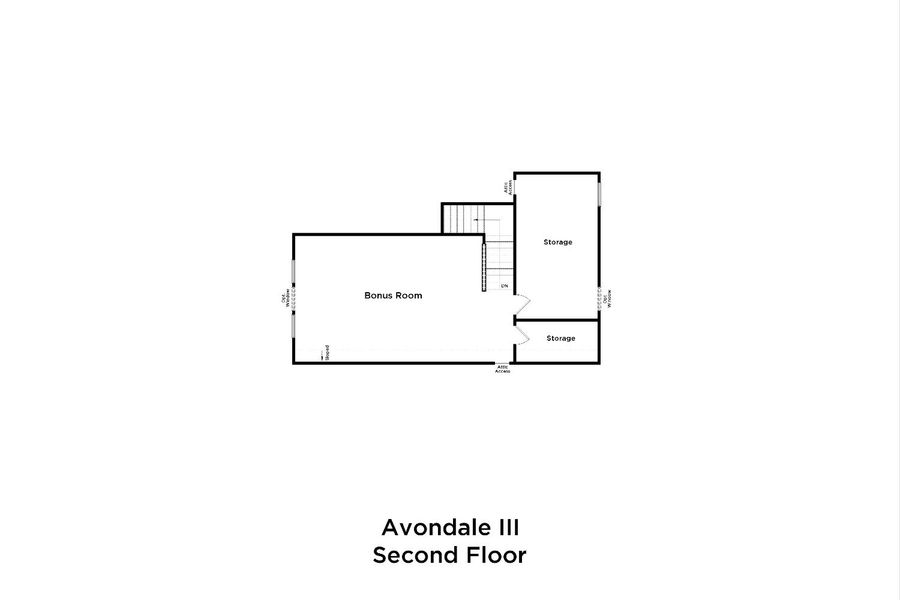 2D floor plan layout for the Avondale  III by DRB Homes in Bluffs at Sun Colony, Longs, SC (Image 5).